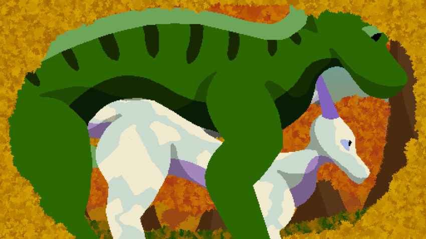 ambiguous_penetration animated autumn blue_body blue_eyes cel_shading digital_media_(artwork) dragon duo female feral feral_on_feral genitals green_body green_stripes hi_res horn male male/female mountain penetration penile penile_penetration penis pixel_(artwork) plant purple_body sex shaded spots striped_body stripes thornybush tree white_spots wingless_dragon