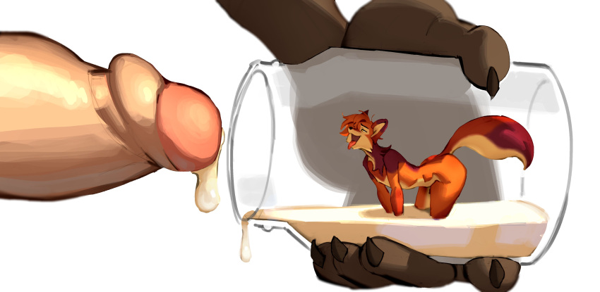2022 absurd_res all_fours anthro anthro_on_anthro biped bodily_fluids brown_body brown_fur canid canine claws cum cum_bath cum_in_container cum_in_jar cum_jar digital_media_(artwork) duo erection finger_claws foreskin fox fur genital_fluids genitals hi_res humanoid_genitalia humanoid_penis macro male mammal micro micro_on_macro multicolored_body multicolored_fur open_mouth orange_body orange_fur partially_retracted_foreskin penis queervanire red_body red_fur simple_background size_difference tan_body tan_fur white_background