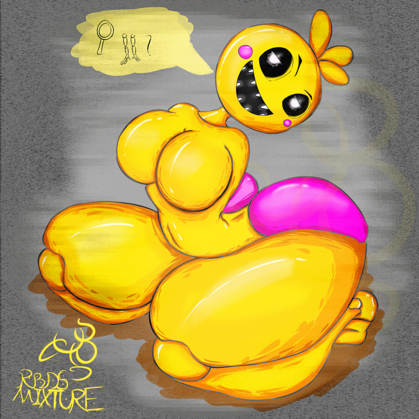 absurd_res breasts butt chica_(fnaf) female five_nights_at_freddy's hi_res humanoid machine rbds_mixture robot scottgames smile solo video_games