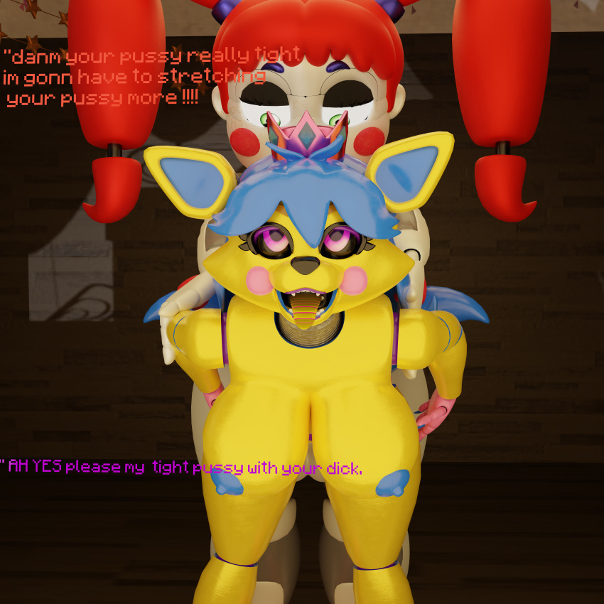 absurd_res anthro deep duo fan_(fnaf) fan_character female female/female five_nights_at_freddy's five_nights_at_freddy's_2 hi_res huge_filesize human human_on_anthro interspecies male male/female mammal scottgames sexytoywolf video_games