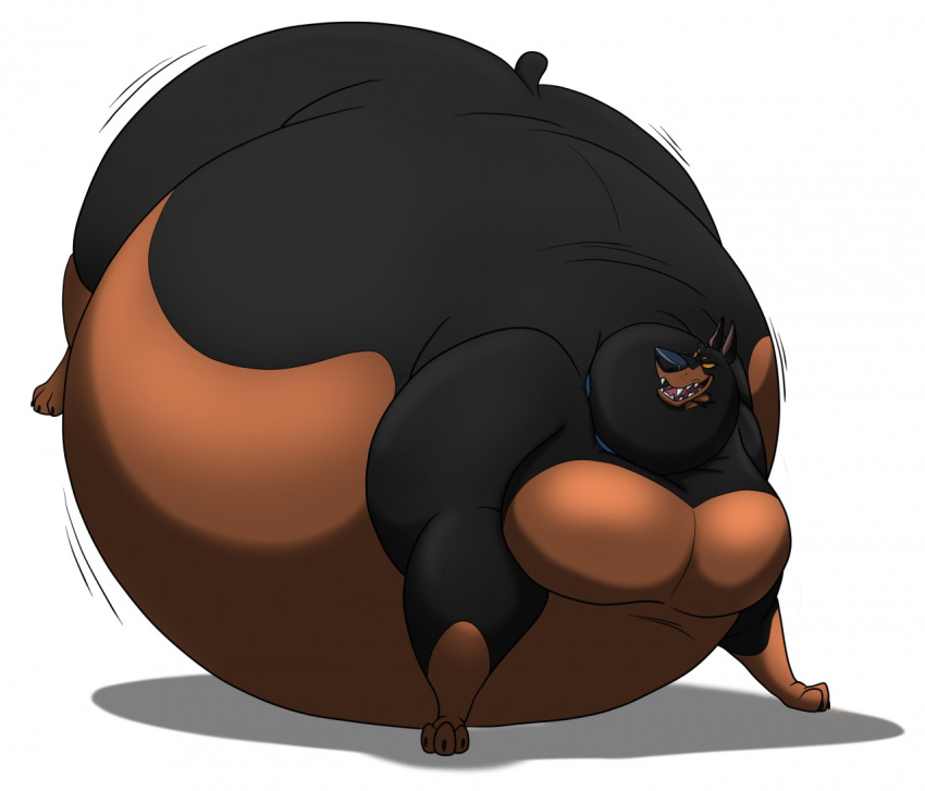 2020 belly big_belly canid canine canis claws desoto_(disney) disney dobermann domestic_dog fangs feral fur hectorthewolf hyper hyper_belly looking_back looking_back_at_self male mammal moobs morbidly_obese morbidly_obese_feral morbidly_obese_male nude obese obese_feral obese_male oliver_and_company open_mouth overweight overweight_feral overweight_male paws pinscher short_tail smile solo tongue