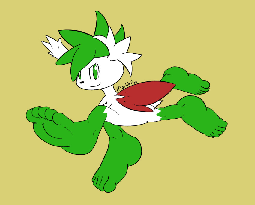 5_toes barefoot feet foot_fetish foot_focus foot_hands foothands generation_4_pokemon humanoid_feet legendary_pokemon marblepan nintendo paws plantigrade pokemon pokemon_(species) shaymin toes what