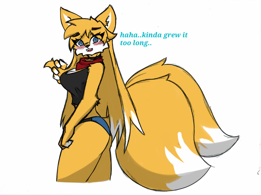 absurd_res anthro big_breasts breasts fan_character female fluffy fluffy_tail hi_res miles_prower pace-maker sega small_waist solo sonic_the_hedgehog_(series) tail thick_thighs wide_hips