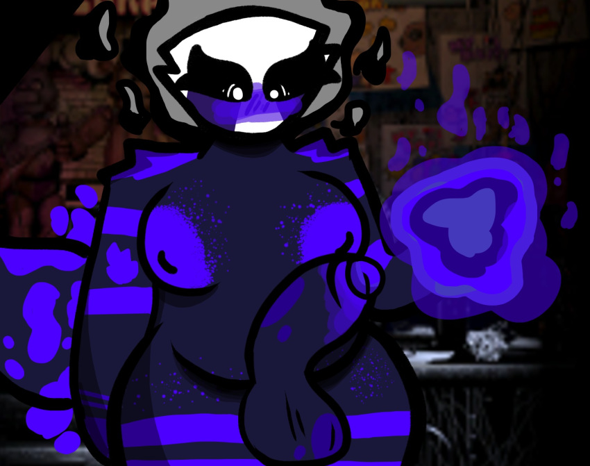 animatronic anthro areola big_breasts blush breasts digital_media_(artwork) eyeliner female five_nights_at_freddy's five_nights_at_freddy's_2 freckles fur genitals gynomorph hair huge_breasts intersex machine magic makeup marionette_(fnaf) navel nipples nude penis robot rub_pupet_(character) rub_puppet scottgames simple_background solo steel_wool_studios tail text thick_thighs uulitch