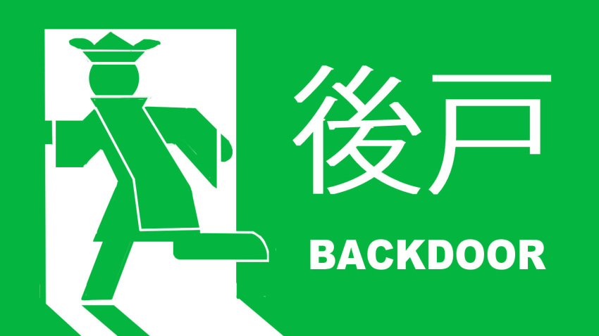 abstract commentary_request emergency_exit exit_sign green_theme hat highres kawahagi_modoki matara_okina meme minimalism no_humans parody running sign sketch standing standing_on_one_leg stick_figure tabard touhou white_background