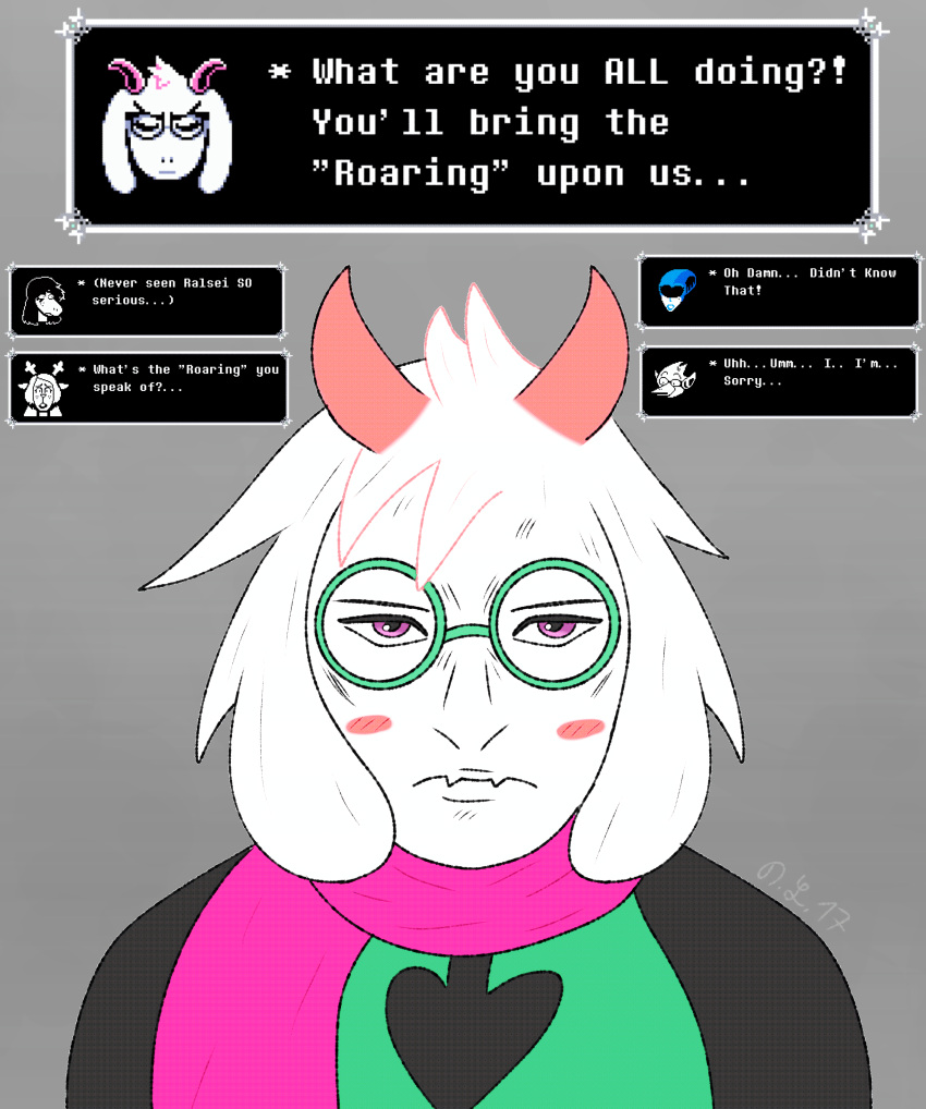 absurd_res bovid caprine deltarune devluca17 goat hi_res male mammal meme ralsei serious stare undertale_(series)