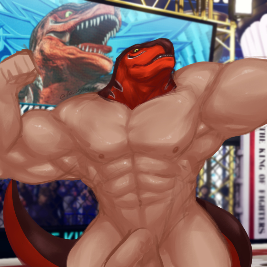 anthro big_muscles cryingfatcat fatal_fury garou:_mark_of_the_wolves hi_res king_of_dinosaurs king_of_fighters male muscular scalie snk solo tizoc