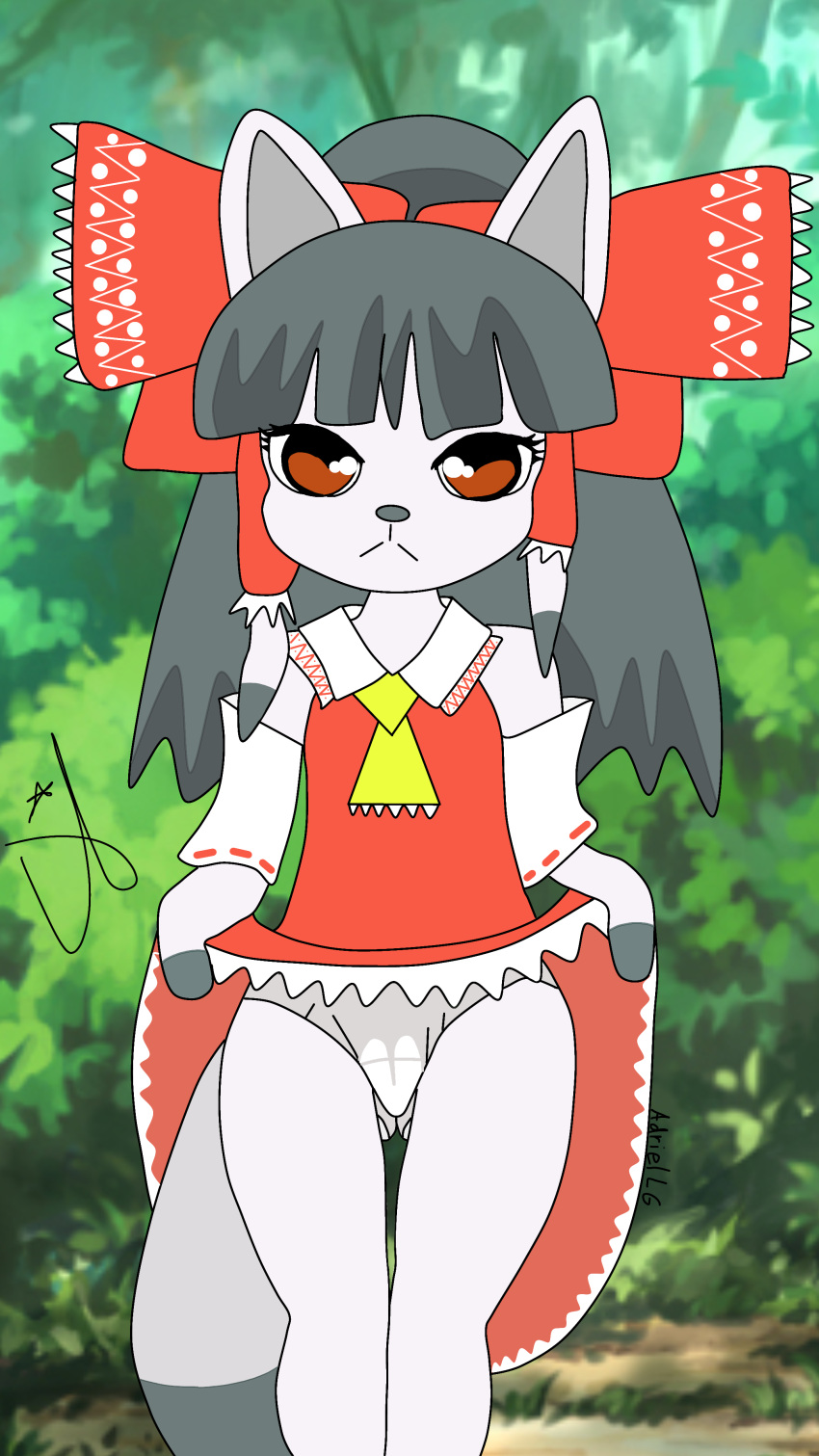 absurd_res adriellg female hi_res humanoid reimu_hakurei solo touhou video_games