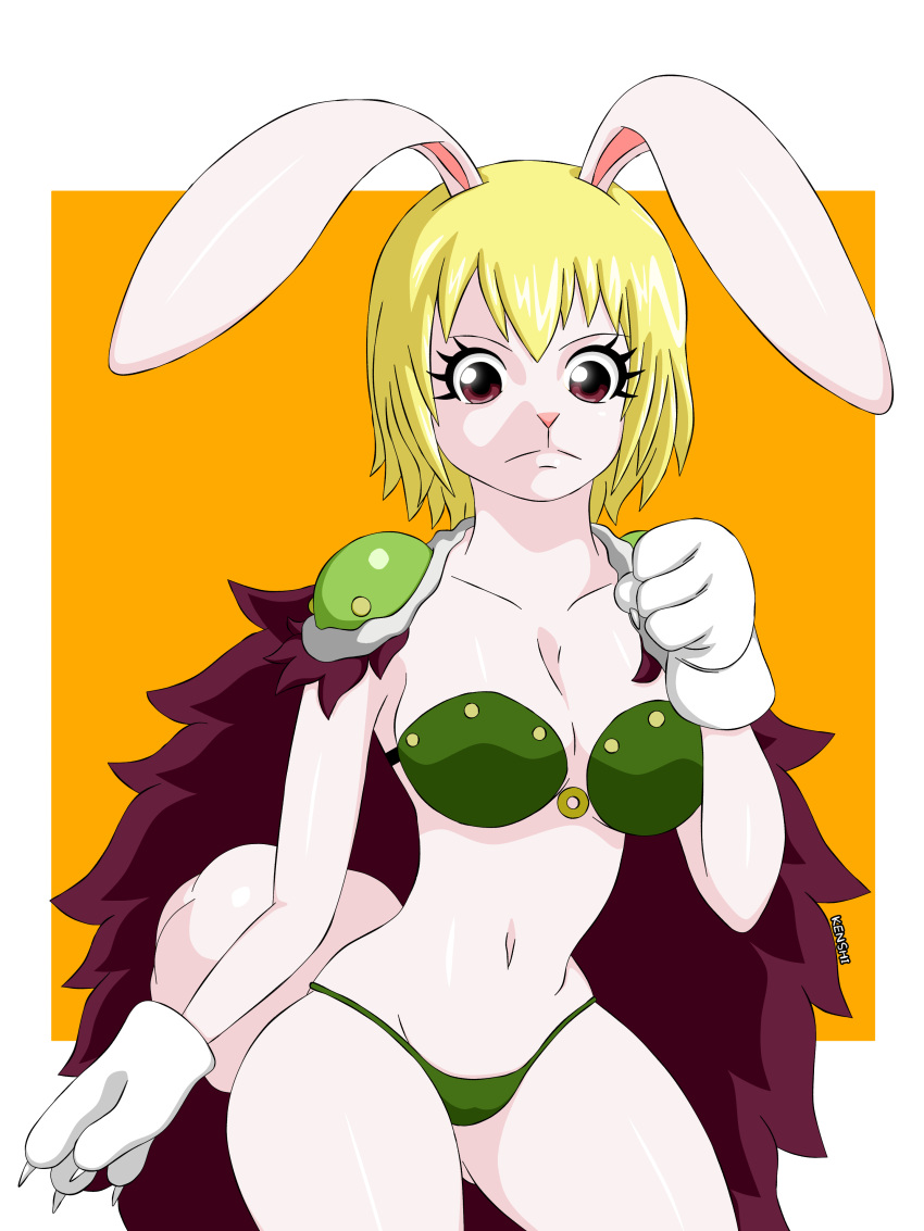 absurd_res anthro carrot_(one_piece) female female/female hi_res humanoid island_of_onigashima lagomorph leporid mammal one_piece rabbit solo