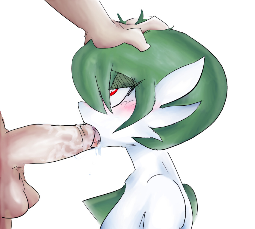 caucasian fellatio female gardevoir generation_3_pokemon green_hair hair hi_res human interspecies male male/female mammal nintendo nsfwillton oral penile pokemon pokemon_(species) pokephilia sex video_games