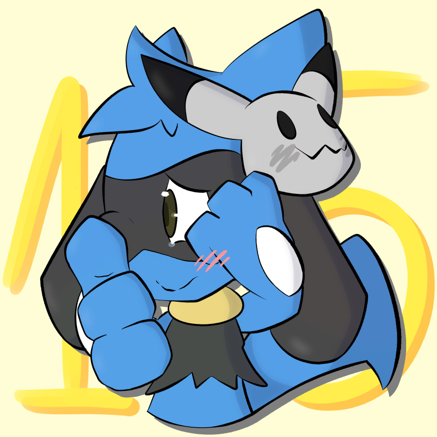 bodily_fluids feral generation_4_pokemon hi_res hugo_the_riolu hugoriolu male nintendo pokemon pokemon_(species) riolu solo tears video_games