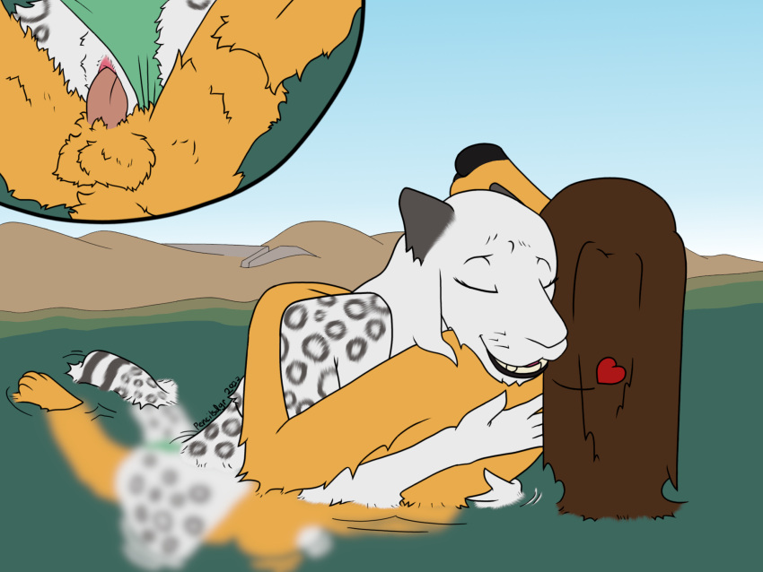 &lt;3 2022 4:3 anthro balls beach bikini bird_dog brown_hair canid canine canis cesilia_(pencilsdgr) clothed clothed/nude clothing digital_media_(artwork) domestic_dog duo eyes_closed felid feline female fur genitals golden_retriever grin hair hi_res hunting_dog male male/female mammal nude pantherine pencilsdgr penetration penile penile_penetration penis penis_in_pussy public pulled_to_side pussy retriever sea seaside sex smile snow_leopard spots swimwear vaginal vaginal_penetration water wet wet_body wet_fur white_body white_fur yellow_body yellow_fur zach_pentz