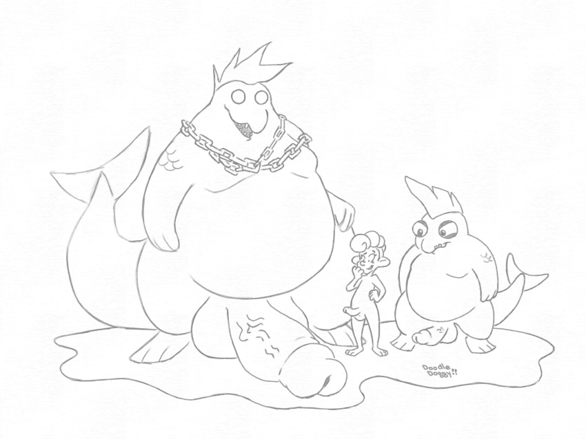 absurd_res agent_3_(splatoon_3) anthro balls beak big_balls big_penis cephalopod chain coleoid doodledoggy fish genitals goo_creature grin group hi_res huge_balls huge_penis huge_thighs hyper hyper_balls hyper_genitalia hyper_penis ink looking_down male male/male marine mohawk mollusk nintendo octarian octoling octopodiform octopus overweight overweight_anthro overweight_male pear-shaped_figure penis salmon salmonid_(fish) salmonid_(splatoon) scales slightly_chubby smile splatoon thick_thighs toothy_grin trio underbite vein veiny_penis video_games wide_hips
