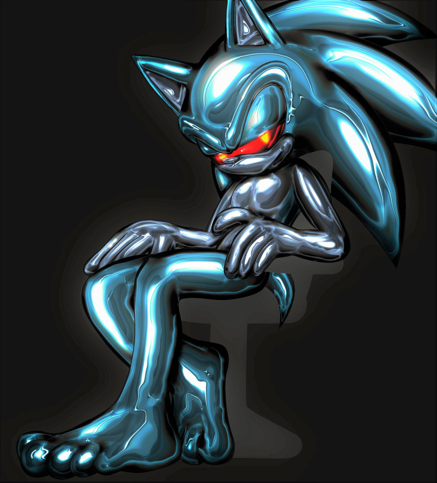 absurd_res eulipotyphlan hedgehog hi_res liquid_metal male mammal metal_virus red_eyes sega solo sonic_the_hedgehog_(series) zombot