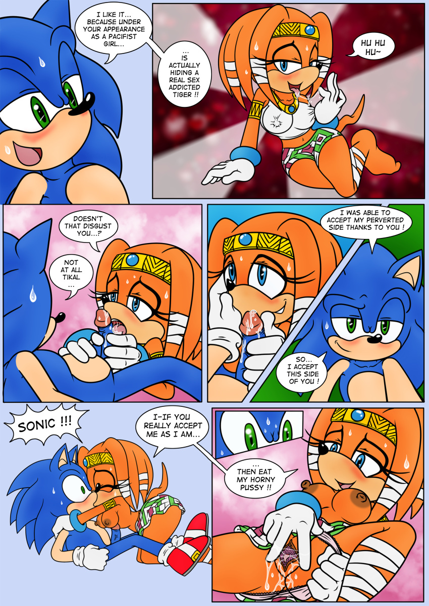 absurd_res female hi_res invalid_tag male raianonzika sega sonic_adventure sonic_the_hedgehog sonic_the_hedgehog_(series) tikal_the_echidna