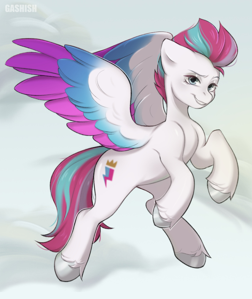 blue_body blue_eyes blue_feathers blue_hair blue_tail cutie_mark digital_media_(artwork) equid equine feathered_wings feathers female feral flying ggashhhissh hair hasbro hi_res hooves looking_at_viewer mammal mlp_g5 multicolored_hair multicolored_wings my_little_pony pegasus pink_hair pink_tail purple_body purple_feathers signature solo two_tone_hair two_tone_tail white_body white_feathers wings zipp_storm_(mlp)