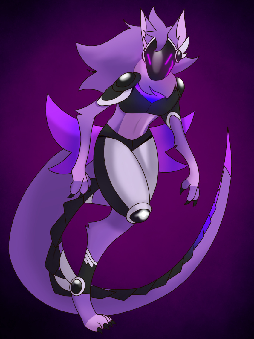 anthro big_tail fast hi_res long_legs machine male monarch_com nebula_(monarch) protogen skinny solo space thick_thighs