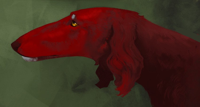 borzoi canid canine canis character domestic_dog fan_character hi_res hunting_dog mammal painting queen red royalty sighthound silky yellow_eyes