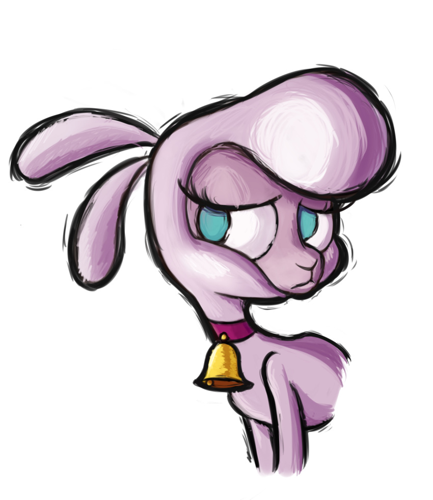 2020 alpha_channel bell bell_collar bovid caprine collar female frown hi_res hitsuji looking_aside mammal pink_body pink_face pom_(tfh) sheep simple_background solo teal_eyes them's_fightin'_herds transparent_background video_games