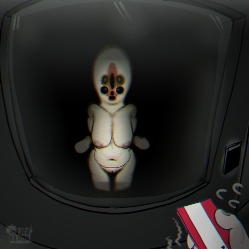 big_breasts breasts first_person_view hi_res horror_(theme) locodemon looking_at_viewer monster scaroused scp-173 scp_foundation slightly_chubby teratophilia