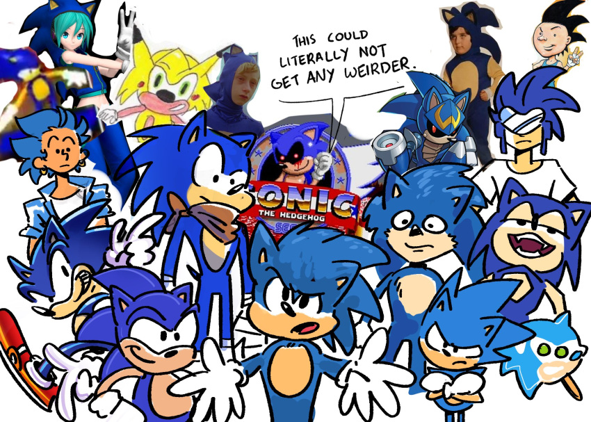 2019 adventures_of_sonic_the_hedgehog alternate_species anthro biped black_eyes blue_body blue_clothing blue_fur blue_hair blue_jacket blue_topwear cigardoesart classic_sonic classic_sonic_(universe) clothing crossed_arms dessert dialogue ear_piercing ear_ring english_text eulipotyphlan food footwear frown fur gloves green_eyes grin group hair half-closed_eyes handwear hedgehog hi_res human humanized ice_cream jacket looking_at_viewer male mammal meme narrowed_eyes neckerchief open_mouth piercing popsicle ring_piercing sega shirt shoes simple_background smile sonic_adventure sonic_boom sonic_man sonic_popsicle sonic_shuffle sonic_the_hedgehog sonic_the_hedgehog_(film) sonic_the_hedgehog_(series) sonichu_(series) square_crossover standing text topwear white_background white_clothing white_shirt white_topwear wraps