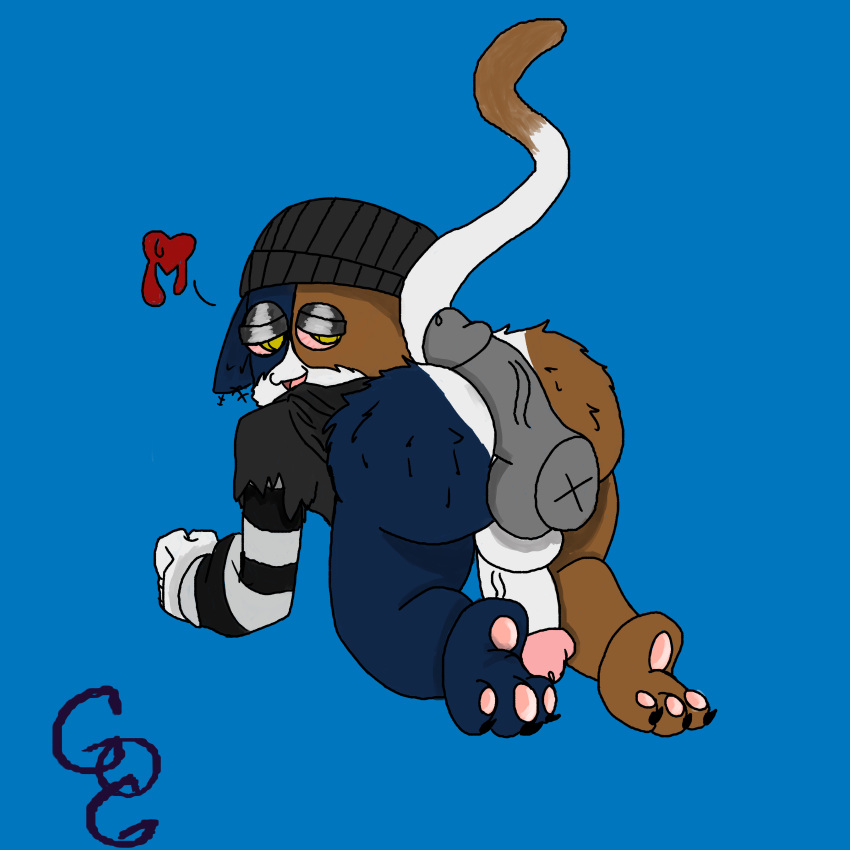 1:1 absurd_res ass_up balls butt clothed clothing crossgender digital_drawing_(artwork) digital_media_(artwork) disembodied_penis domestic_cat duo emo epic_games feet felid feline felis fortnite ftm_crossgender fur genitals hi_res hindpaw hoodie hot_dogging long_sleeve_shirt male male/male mammal meow_skulls_(fortnite) mottled multicolored_body multicolored_fur partially_clothed paws penis superabsurd_res thegoatofgoats topwear two_tone_tail vein veiny_penis video_games white_body white_fur