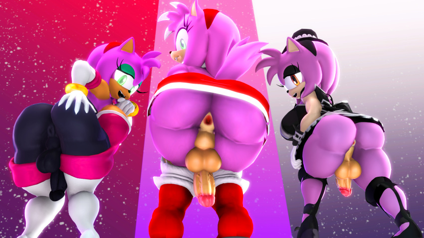 16:9 2020 3d_(artwork) accessory amber_eyes amy_rose amy_rose_the_werehog anthro anus big_butt billynr boots bottomless bubble_butt butt clothed clothing crossgender digital_media_(artwork) eulipotyphlan eyelashes eyeshadow footwear ftg_crossgender fti_crossgender fur genitals gloves goth gradient_background green_eyes group gynomorph hair handwear headband hedgehog hi_res intersex looking_at_viewer looking_back maid_uniform makeup mammal multicolored_body multicolored_fur penis penis_towards_viewer pink_body pink_fur pink_hair rouge_the_bat sega simple_background sonic_the_hedgehog_(series) sonic_unleashed source_filmmaker tan_body tan_fur thick_thighs trio two_tone_body two_tone_fur uniform upskirt were wereeulipotyphlan werehog wide_hips widescreen