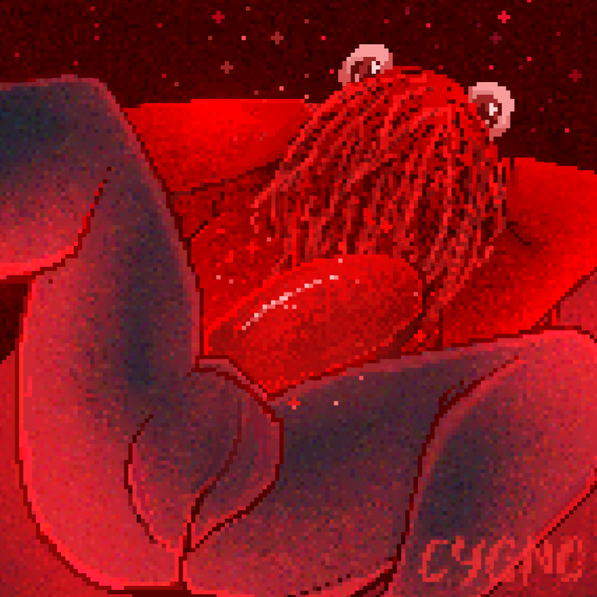 butt cygnoserium dhmis digital_media_(artwork) genitals hi_res humanoid male penis pixel_(artwork) presenting presenting_hindquarters solo