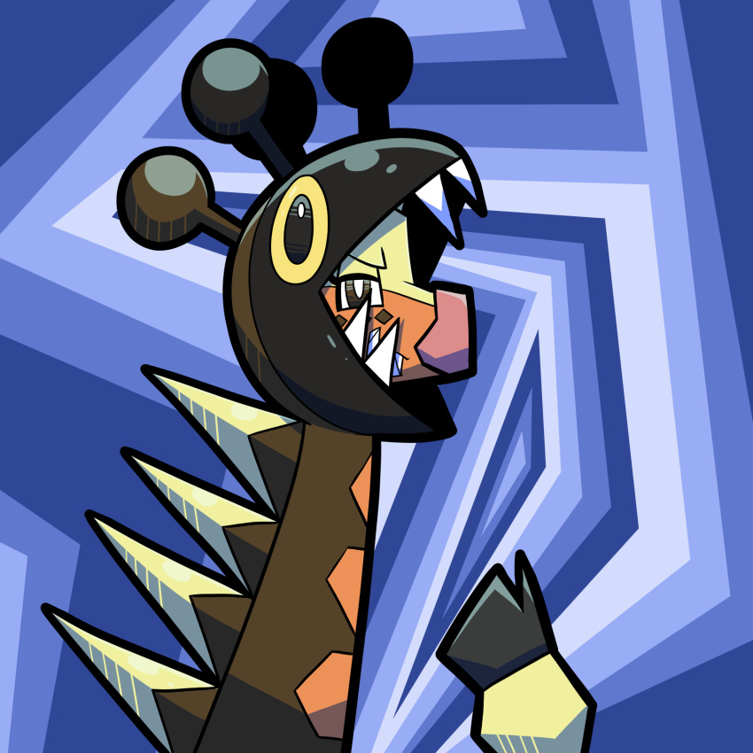 farigiraf female feral generation_2_pokemon girafarig giraffe giraffid hi_res hooves invalid_tag mammal nintendo pembrokewkorgi pokemon pokemon_(species) sharp_teeth teeth video_games