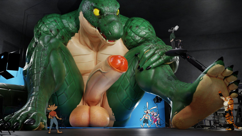 16:9 2022 3d_(artwork) anthro audio_(connivingrat) balls barefoot big_balls big_muscles big_penis bottomwear chipmunk claws clothed clothed/nude clothing connivingrat crat_(connivingrat) crocodile crocodilian crocodylid digital_media_(artwork) erection feet felid female film_(connivingrat) foreskin fur furgonomics genitals ground_squirrel group helm_(connivingrat) hi_res huge_balls huge_muscles huge_penis humanoid_feet humanoid_genitalia humanoid_penis inside lagomorph leporid light_(connivingrat) long_penis macro macro_focus male male_focus mammal mixed_media mouse murid murine muscular muscular_anthro muscular_male non-mammal_balls nude pantherine pants pecs penis plantigrade rabbit rat reptile rodent saggy_balls scales scalie sciurid shirt shorts sitting size_difference soles solo_focus standing stead_(connivingrat) tank_top teeth thick_penis thick_thighs tiger topless topwear tuft widescreen