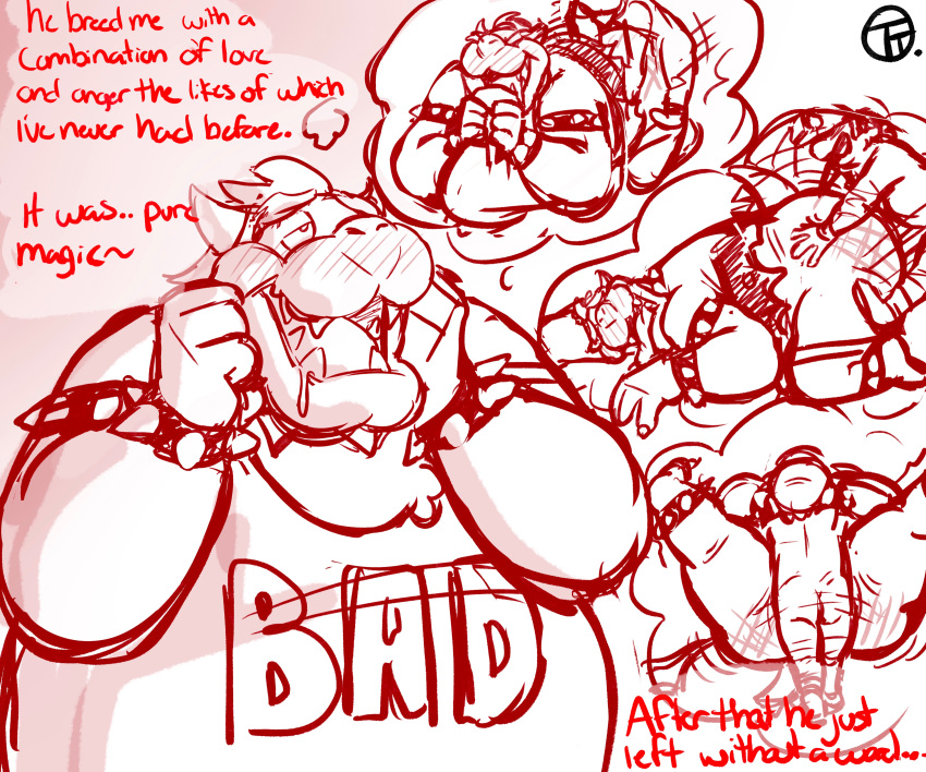absurd_res anal anthro bodily_fluids bowser butt clothed clothing dialogue drooling duo hi_res male male/male mario mario_bros nintendo saliva simple_background simple_coloring sketch slightly_chubby trashtoonz video_games