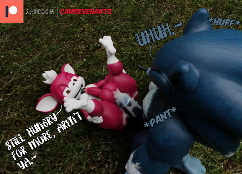 3d_(artwork) anthro backsack balls bedroom_eyes big_butt big_dom_small_sub big_penis blue_body blue_fur bodily_fluids butt camseven chip_(sonic) cum cum_in_ass cum_inside cum_on_balls cum_on_butt digital_media_(artwork) dominant duo english_text erection eulipotyphlan fur genital_fluids genitals girly hair hi_res legs_up lying male male/male mammal muscular muscular_male narrowed_eyes on_back outside penis perineum red_body red_fur seductive sega size_difference smile sonic_the_hedgehog sonic_the_hedgehog_(series) sonic_the_werehog sonic_unleashed spread_legs spreading supersonicwerehog teapot_(body_type) text thick_thighs unknown_species watermark were wereeulipotyphlan werehog white_hair wide_hips wings