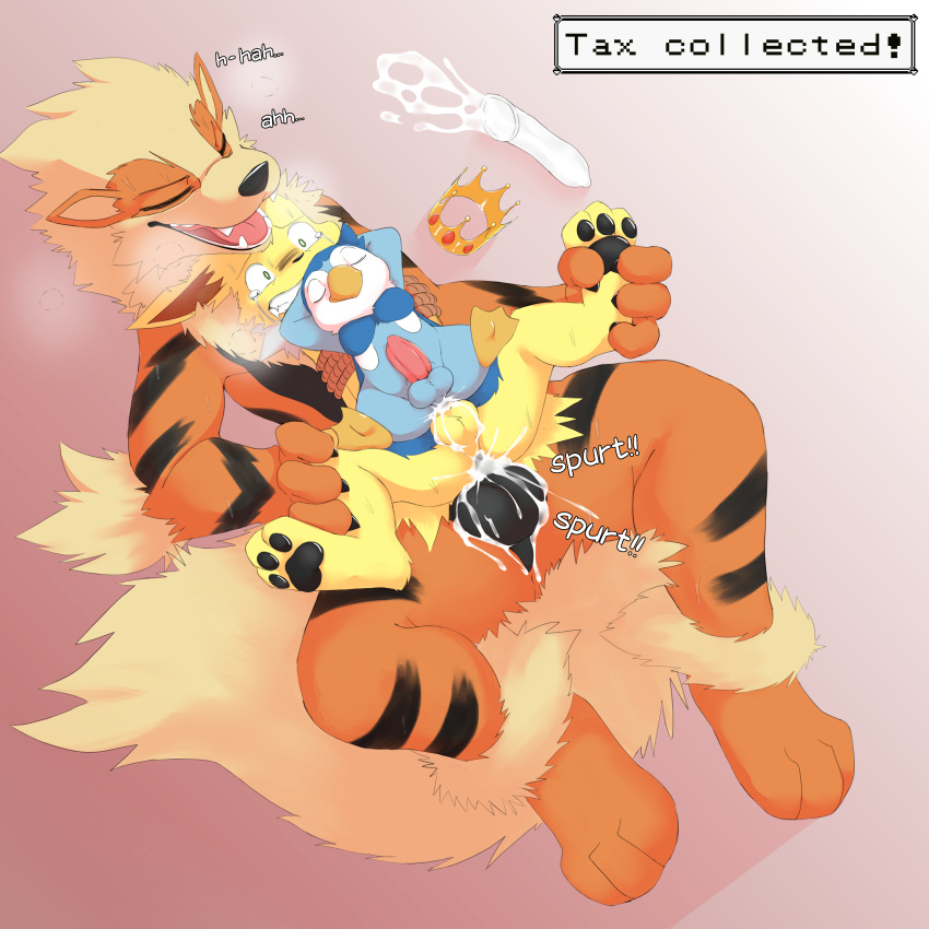 absurd_res anal anal_penetration arcanine blue_body bodily_fluids cum cum_in_ass cum_inside duo eeveelution feral generation_1_pokemon generation_4_pokemon genital_fluids hi_res jolteon larger_male male male/male male_penetrated male_penetrating male_penetrating_male miau nintendo penetration penile penile_penetration penis_in_ass piplup pokemon pokemon_(species) sex size_difference smaller_male smaller_penetrated spread_legs spreading video_games yellow_body