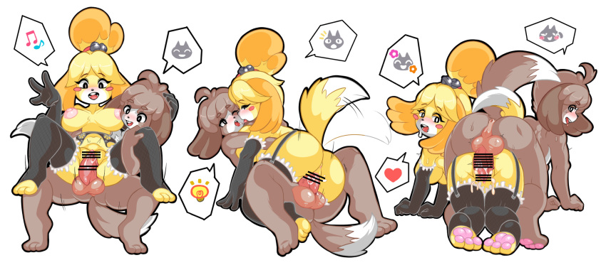 &lt;3 accessory animal_crossing anus armwear bell blush bodily_fluids breasts brother brother_and_sister brother_penetrating_sister canid canine canis censor_bar censored clothing cum cum_in_pussy cum_inside digby_(animal_crossing) doggystyle domestic_dog drooling duo elbow_gloves emoticon female from_behind_position from_front_position genital_fluids genitals gloves hair_accessory hairband handwear hi_res humanoid_genitalia incest_(lore) isabelle_(animal_crossing) kissing leggings legwear lingerie looking_back lying male male/female mammal multiple_images nintendo on_back open_mouth penetration penis reverse_missionary_position saliva sequence sex shih_tzu sibling simple_background sister speech_bubble stand_and_carry_position standing standing_sex tail_motion tailwag tod_d tongue tongue_out toy_dog vaginal vaginal_penetration video_games white_background