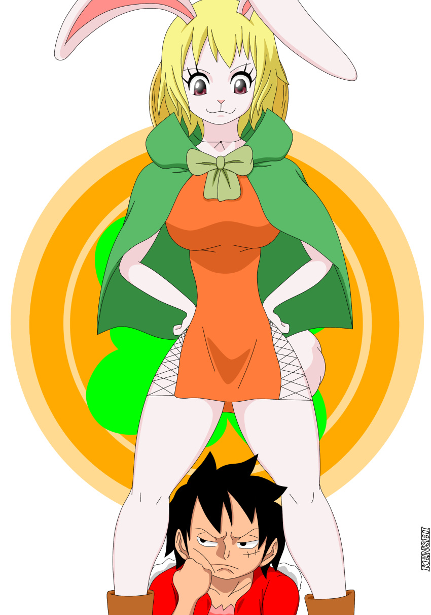 absurd_res anthro carrot_(one_piece) duo female hi_res human male male/female mammal monkey_d._luffy one_piece