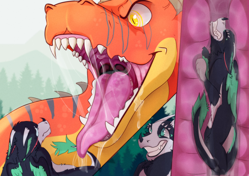 anthro bodily_fluids dragon dragonrain drooling duo eating food food_fetish food_play hi_res hungry internal macro male micro mouth_shot open_mouth oral_vore pred predator/prey prey richardvrp saliva saliva_string size_difference swallowing teeth throat tongue tongue_out vore zyro_(zyrothedragon)