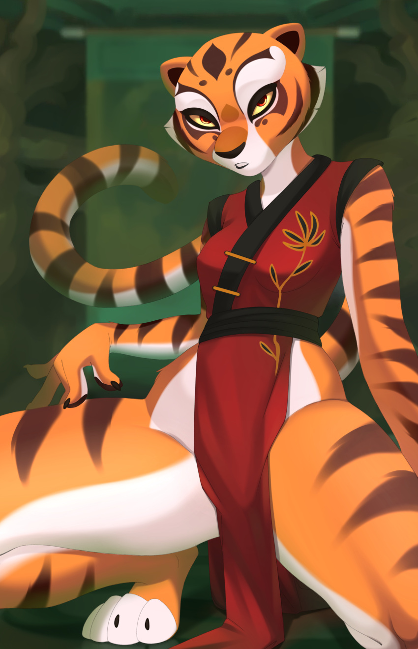 absurd_res anthro bearbeer breasts dreamworks felid female fu giant_panda hi_res invalid_tag kung kung_fu_panda mammal master master_tigress pantherine small_breasts solo tiger tigress_(disambiguation) ursid