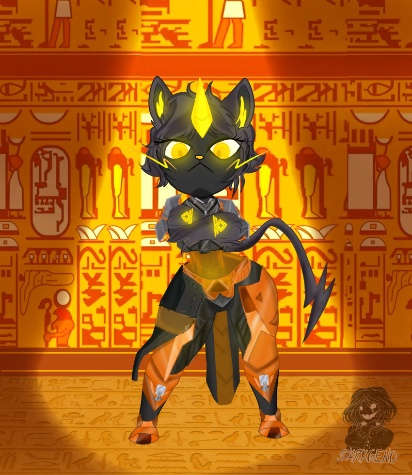 animal_crossing ankha_(animal_crossing) anthro armor dancing darkgeno_(artist) destiny destiny_(video_game) destiny_2 egyptian female generation_7_pokemon hi_res legendary_pokemon meme nintendo pokemon pokemon_(species) solo video_games warmind zeraora zeta zeta_(zeraora)