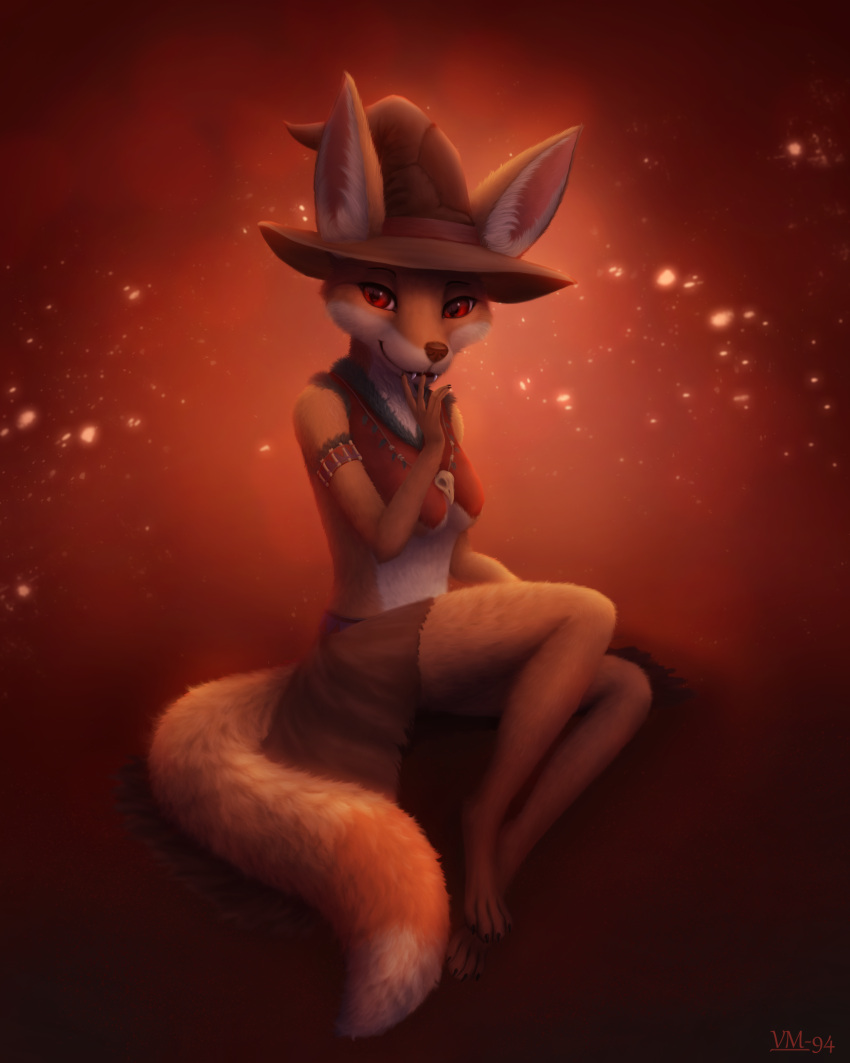 2022 4:5 absurd_res anthro bedroom_eyes big_ears breasts canid canine clothed clothing collective_card_game digital_media_(artwork) fangs female fennec fluffy fluffy_tail fox fur halloween_2022 hat headgear headwear hi_res inner_ear_fluff looking_at_viewer magic_user mammal narrowed_eyes orange_body orange_fur red_eyes seductive shaded simple_background smile smiling_at_viewer soft_shading solo tan_body tan_fur tuft under_boob video_games vm94 witch witch_hat yaela