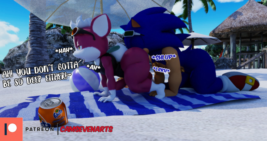 3d_(artwork) all_fours anal anthro ball beach beach_ball beach_towel beverage beverage_can big_butt blue_body blue_fur butt camseven chip_(sonic) clothing digital_media_(artwork) duo english_text erection eulipotyphlan eyes_closed footwear fur girly hair half-closed_eyes hedgehog hi_res inflatable male male/male mammal narrowed_eyes oral outside public public_exposure public_sex red_body red_clothing red_footwear red_fur red_shoes rimming seaside sega sex shoes size_difference soda sonic_the_hedgehog sonic_the_hedgehog_(series) sonic_unleashed teapot_(body_type) text thick_thighs tongue tongue_out towel umbrella unknown_species watermark white_hair wide_hips wings