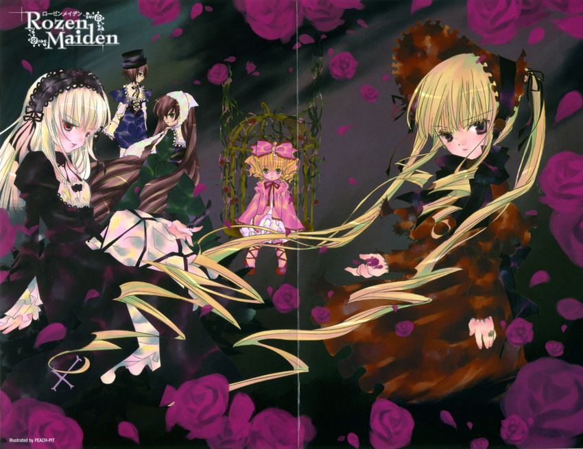 crease heterochromia hina_ichigo peach-pit rozen_maiden shinku souseiseki suigintou suiseiseki