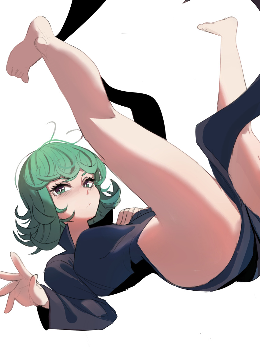 1girl absurdres black_dress dress green_eyes green_hair highres light_green_hair one-punch_man sho-n-d sketch tatsumaki