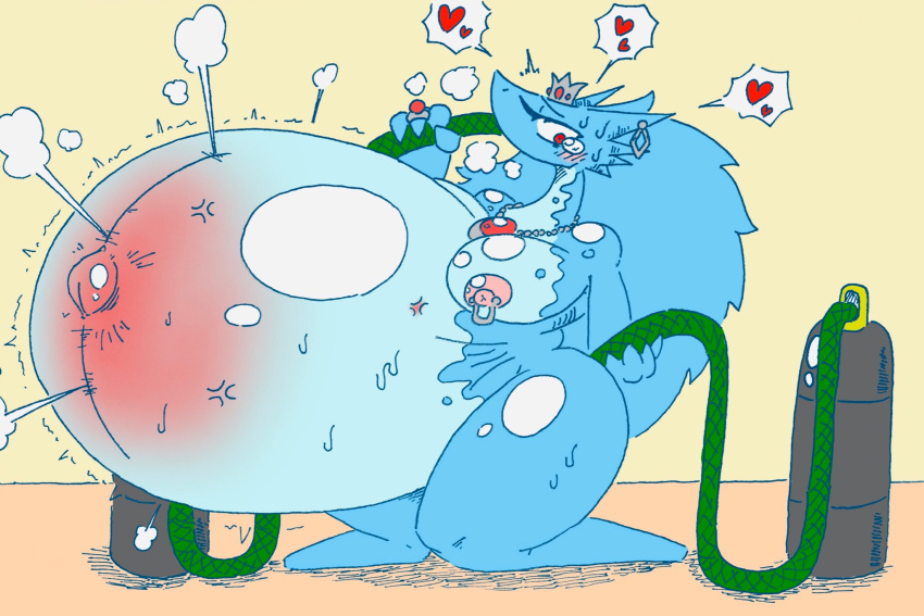 &lt;3 anthro ballon belly belly_inflation big_belly big_breasts blue_body blue_hair blue_scales blush blush_lines bodily_fluids breasts claws crown crying dragon eyelashes female hage hair hi_res huge_hips huge_thighs hyper hyper_belly imminent_explosion imminent_inflation inflation jewelry long_hair markings motion_lines navel nipple_piercing nipples outie_navel piercing red_eyes scales smoke_from_belly smoke_from_mouth solo sweat tears thick_thighs tube_in_mouth
