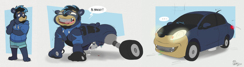absurd_res alex_(tonycomics) anthro car erection forced forced_transformation hi_res inanimate_transformation male mammal open_mouth orgasm sandune simple_background solo tonycomics transformation ursid vehicle vehicle_transformation where_is_your_god_now