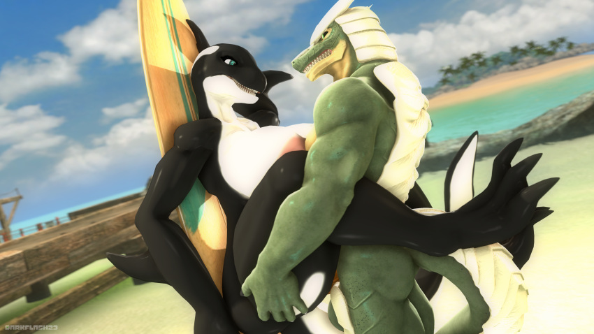 2022 3d_(artwork) 4k absurd_res anthro areola artist_name athletic athletic_anthro athletic_male beach biceps big_areola big_breasts black_body black_sclera black_skin breasts butt cetacean claws curvaceous curvy_figure darkflash23 delphinoid detailed_background digital_media_(artwork) dock duo feet female fin green_body green_eyes green_scales hi_res huge_areola huge_breasts lizard long_tail male male/female mammal marine multicolored_body multicolored_skin muscular muscular_anthro muscular_male nipples nude oceanic_dolphin orca outside penetration reptile scales scalie sea seaside sex sharp_teeth source_filmmaker surfboard tan_body tan_scales teal_eyes teeth thick_thighs toe_claws toes toothed_whale two_tone_body two_tone_skin vaginal vaginal_penetration valz voluptuous water watermark white_body white_skin wide_hips