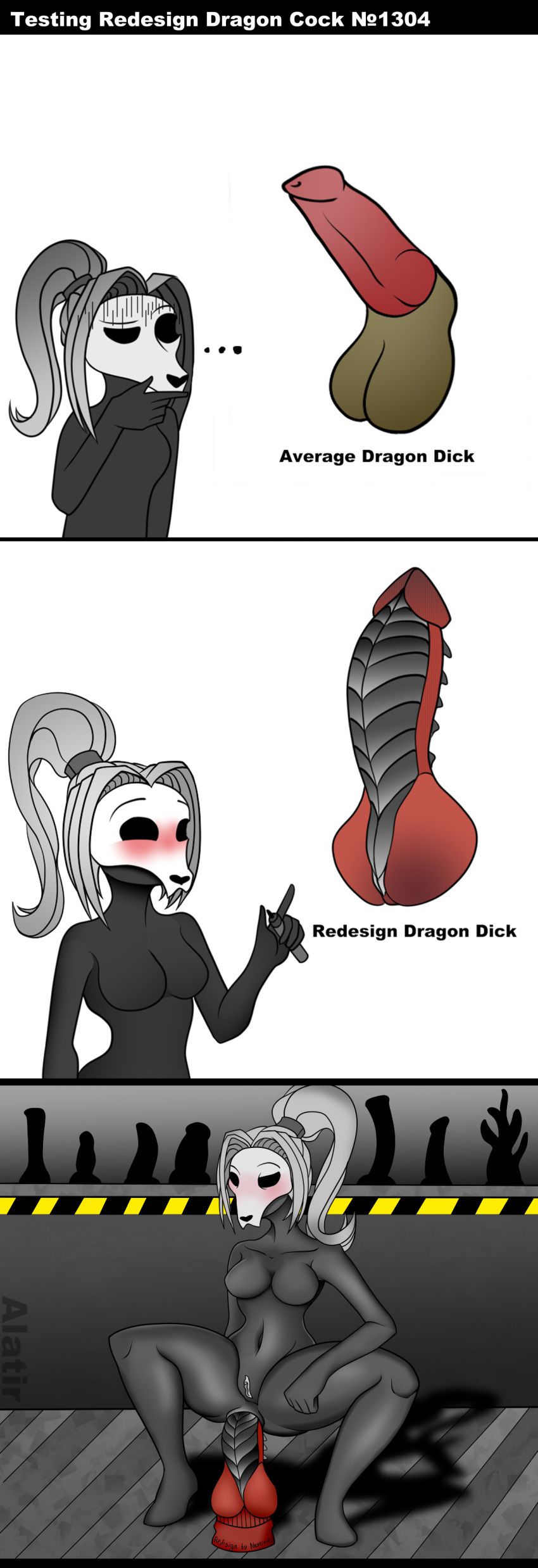 absurd_res alatir anal anal_object_insertion anal_penetration comic dildo dildo_sitting dragon_dildo female genitals hi_res human humanoid mammal neytirix neytirix_(character) penetration pussy sex_toy solo text toy