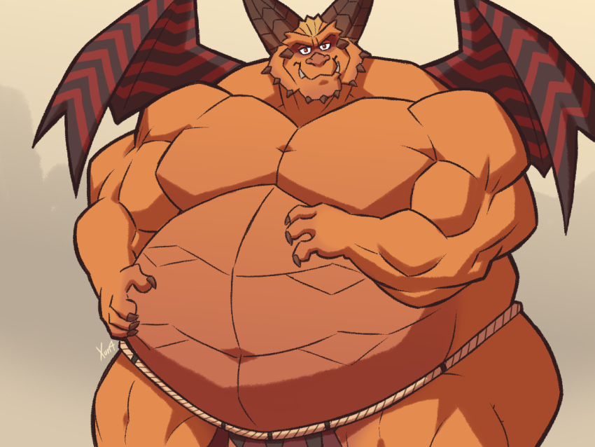 activision anthro belly big_belly dragon hand_on_stomach horn magnus_(spyro) male muscular muscular_male overweight overweight_anthro overweight_male rescued_dragons_(spyro) scalie solo spyro_reignited_trilogy spyro_the_dragon strongfat video_games wings xun4