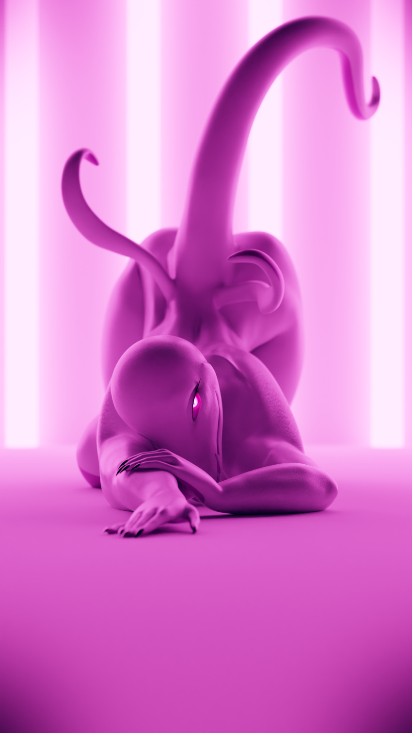 3d_(artwork) absurd_res anthro big_breasts blender_(software) blender_cycles breasts butt danified_pastry digital_media_(artwork) female fingers generation_7_pokemon glowing glowing_eyes hand_on_arm hi_res nails nintendo pillar pokemon pokemon_(species) purple_eyes salazzle solo tail thick_thighs video_games white_body wide_hips