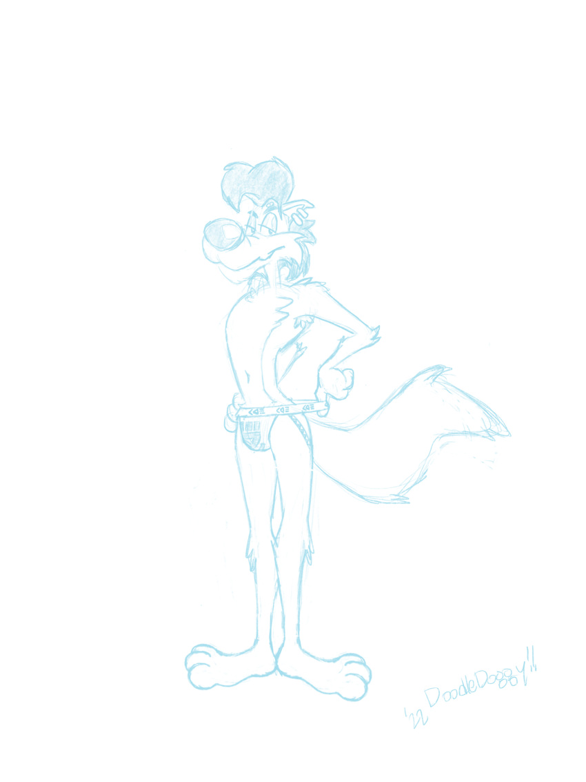 absurd_res anthro canid canine canis clothed clothing doodledoggy hi_res jockstrap male mammal solo stanley_(disambiguation) stanley_(doodledoggy) toonkind toony topless underwear wolf