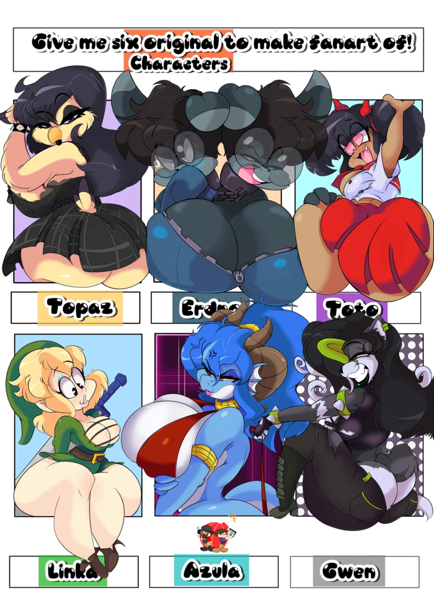 &lt;3 &lt;3_eyes 2022 2_heads absurd_res accessory anthro arm_under_breasts avian azula_(doggod.va) beak big_breasts big_butt bird black_hair black_pupils blonde_hair blue_body blue_hair blue_scales boots bottomwear breast_jiggle breasts bubble_butt bulging_breasts butt butt_cleavage canid canine canis chain cleavage clothed clothing cross-popping_vein curvaceous curvy_figure denim denim_clothing digital_drawing_(artwork) digital_media_(artwork) dragon dress ear_piercing english_text erdno_(commissar_prick) eyelashes eyeshadow eyewear feathers female footwear fur glasses goth green_eyes green_hair green_highlights grey_body grey_eyes grey_fur group gwen_(othinus) hair hair_accessory hair_over_eye hair_tie hi_res highlights_(coloring) horn hourglass_figure huge_breasts huge_butt human humanoid humanoid_pointy_ears hylian inkit89 jeans jiggling light-skinned_female light_body light_skin linka_(kae_3st) long_hair makeup mammal melee_weapon meme mouse multi_head multicolored_body multicolored_fur multicolored_hair multicolored_scales murid murine nintendo one_eye_obstructed pants piercing ponytail pupils rodent scales scalie simple_background simple_eyes sitting six_fanarts_challenge skirt small_waist smile sword tan_body tan_skin teeth text the_legend_of_zelda thick_thighs tongue topaz_(celes_the_whims) torn_bottomwear torn_clothing torn_jeans torn_pants toto_(torrez602) twintails_(hairstyle) two_tone_body two_tone_fur two_tone_hair two_tone_scales video_games voluptuous weapon white_body white_scales wide_hips wolf yellow_body yellow_eyes yellow_feathers zipper